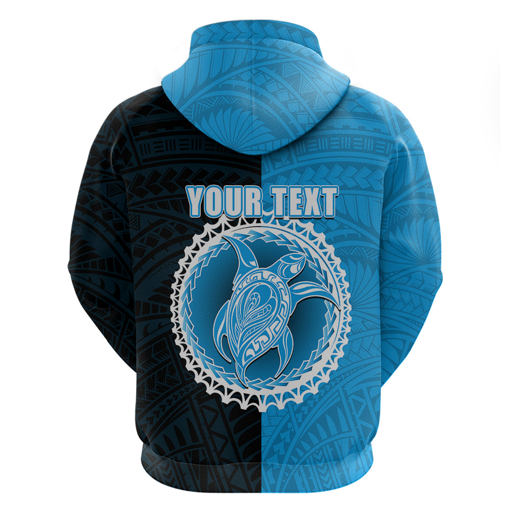 Custom Mauke Of Cook Islands Hoodie Mix Half Black LT6