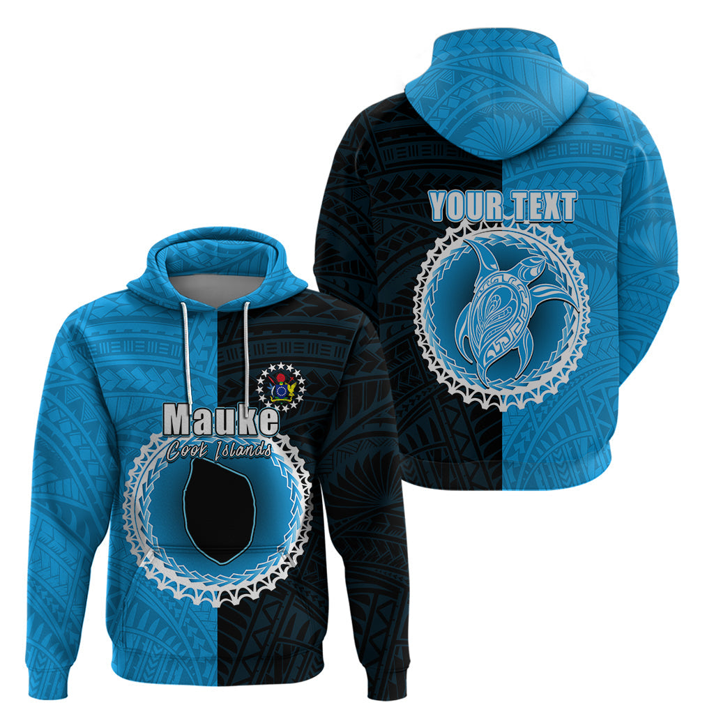 Custom Mauke Of Cook Islands Hoodie Mix Half Black LT6
