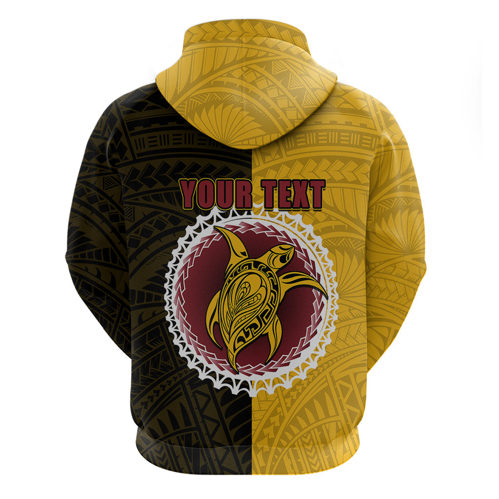 Custom Manihiki Of Cook Islands Hoodie Mix Half Black LT6