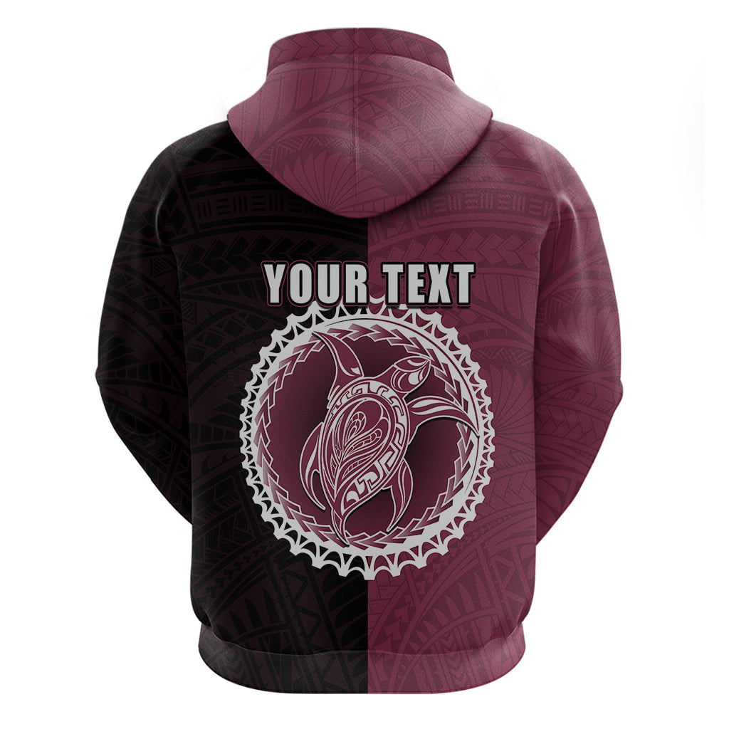 Custom Mangaia Of Cook Islands Hoodie Mix Half Black LT6