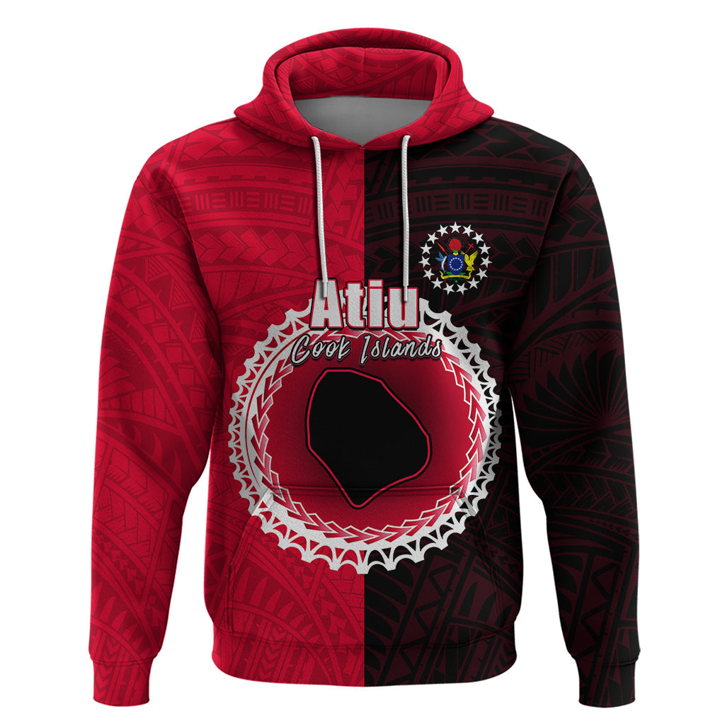Custom Atiu Of Cook Islands Hoodie Mix Half Black LT6