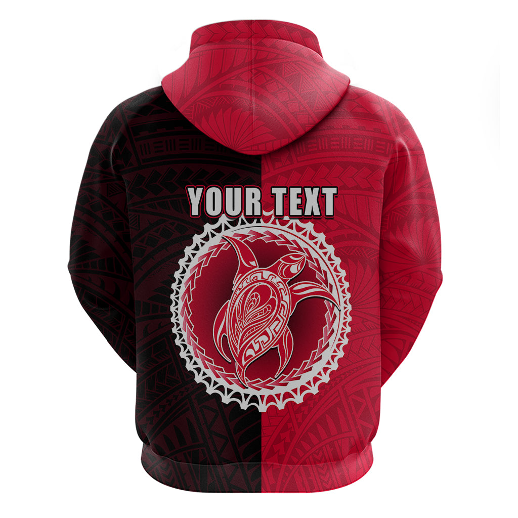 Custom Atiu Of Cook Islands Hoodie Mix Half Black LT6