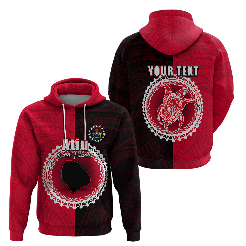Custom Atiu Of Cook Islands Hoodie Mix Half Black LT6