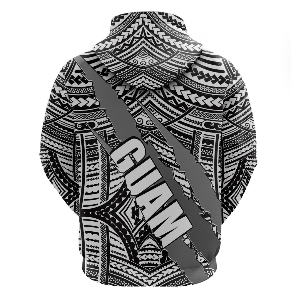 Polynesian Guam Hoodie with Coat Of Arms Claws Style - White LT6