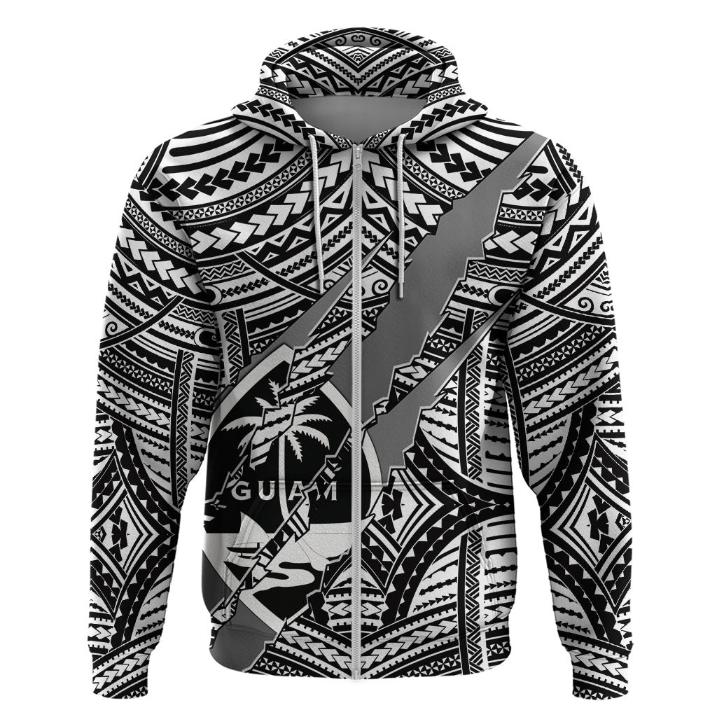 Polynesian Guam Hoodie with Coat Of Arms Claws Style - White LT6