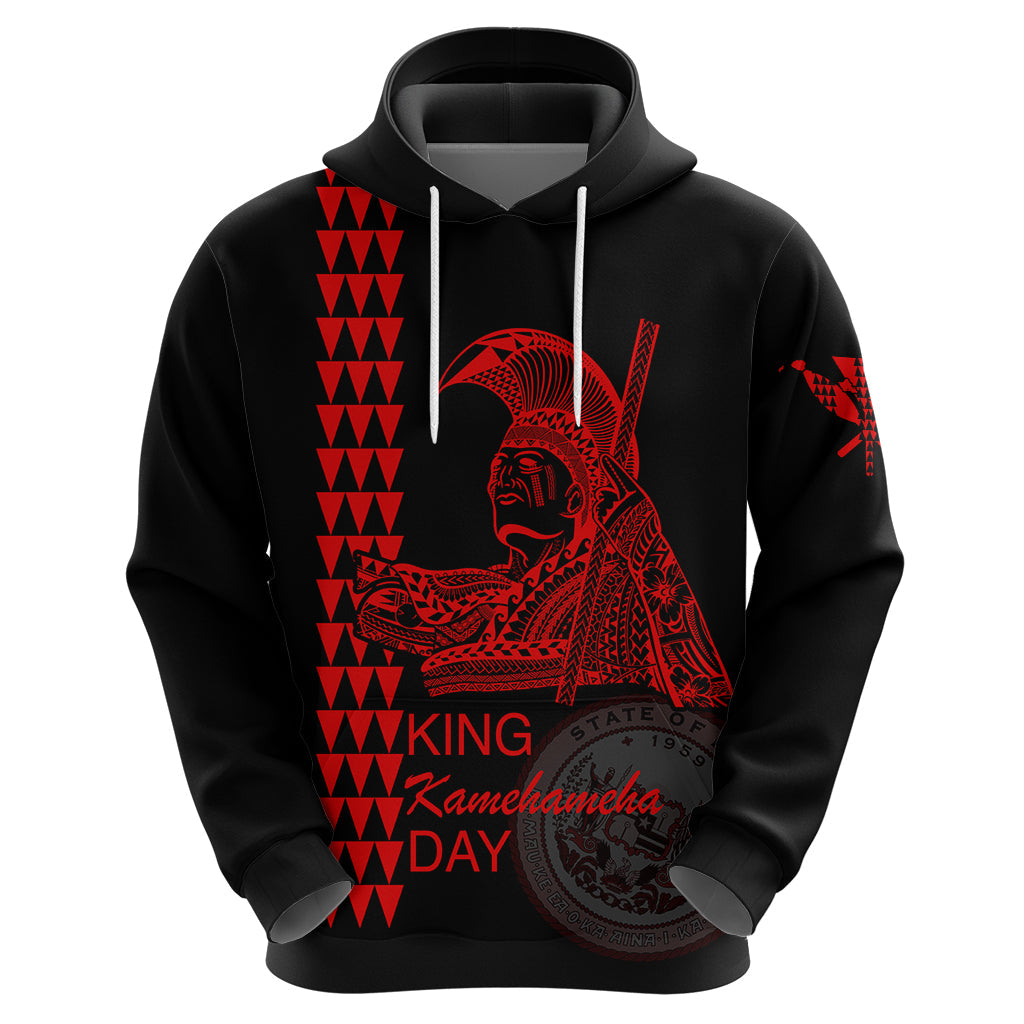 Custom Hawaii Hoodie King Kamehameha Day - Red LT6