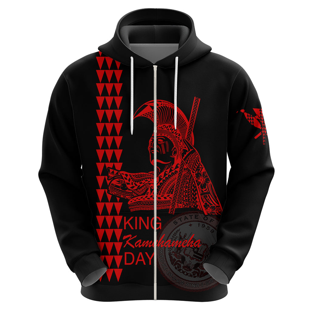 Custom Hawaii Hoodie King Kamehameha Day - Red LT6