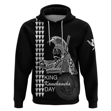 Custom Hawaii Hoodie King Kamehameha Day - White LT6