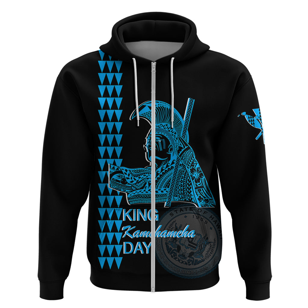 Custom Hawaii Hoodie King Kamehameha Day - Blue LT6
