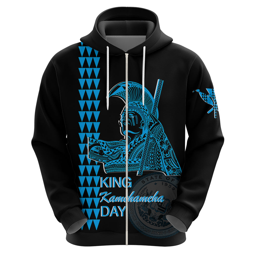 Custom Hawaii Hoodie King Kamehameha Day - Blue LT6