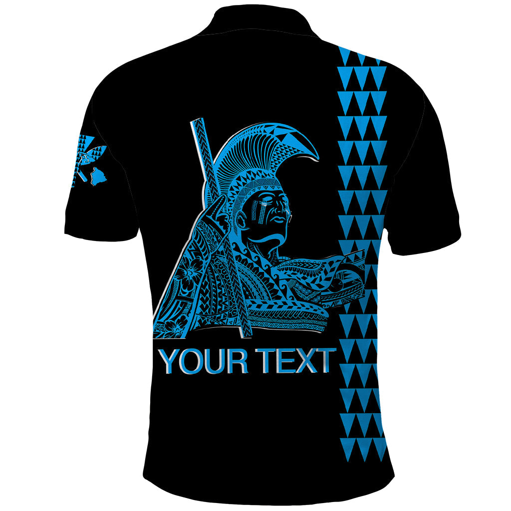 Custom Hawaii Polo Shirt King Kamehameha Day - Blue LT6