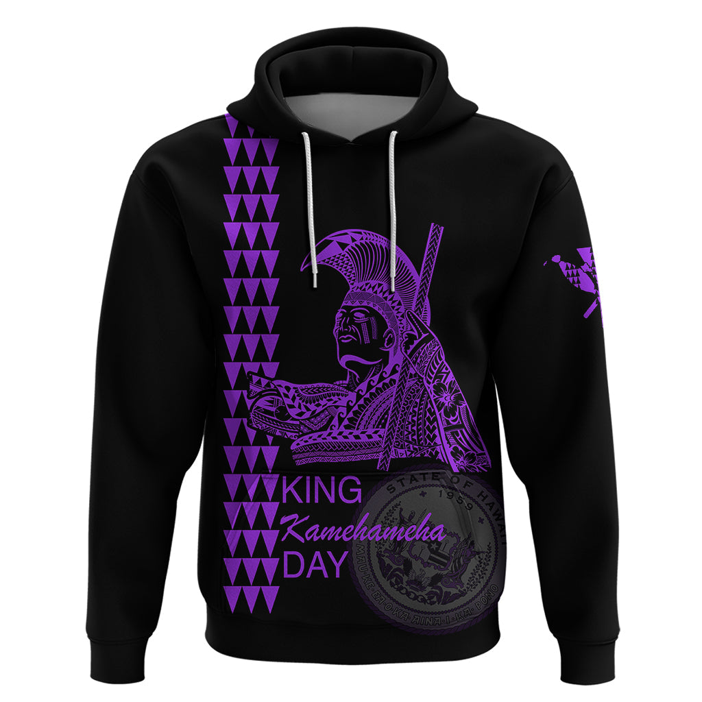 Custom Hawaii Hoodie King Kamehameha Day - Purple LT6