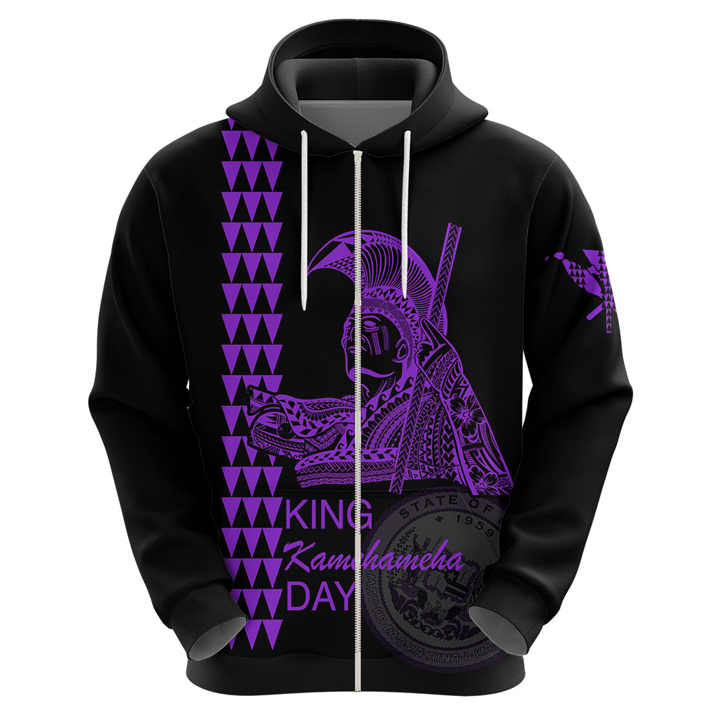 Custom Hawaii Hoodie King Kamehameha Day - Purple LT6