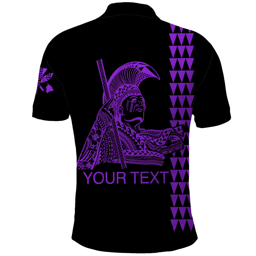 Custom Hawaii Polo Shirt King Kamehameha Day - Purple LT6