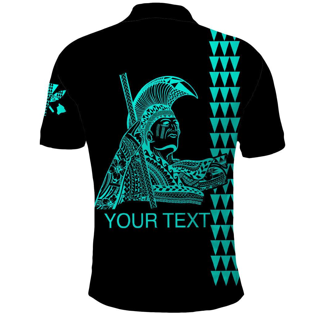 Custom Hawaii Polo Shirt King Kamehameha Day - Green LT6