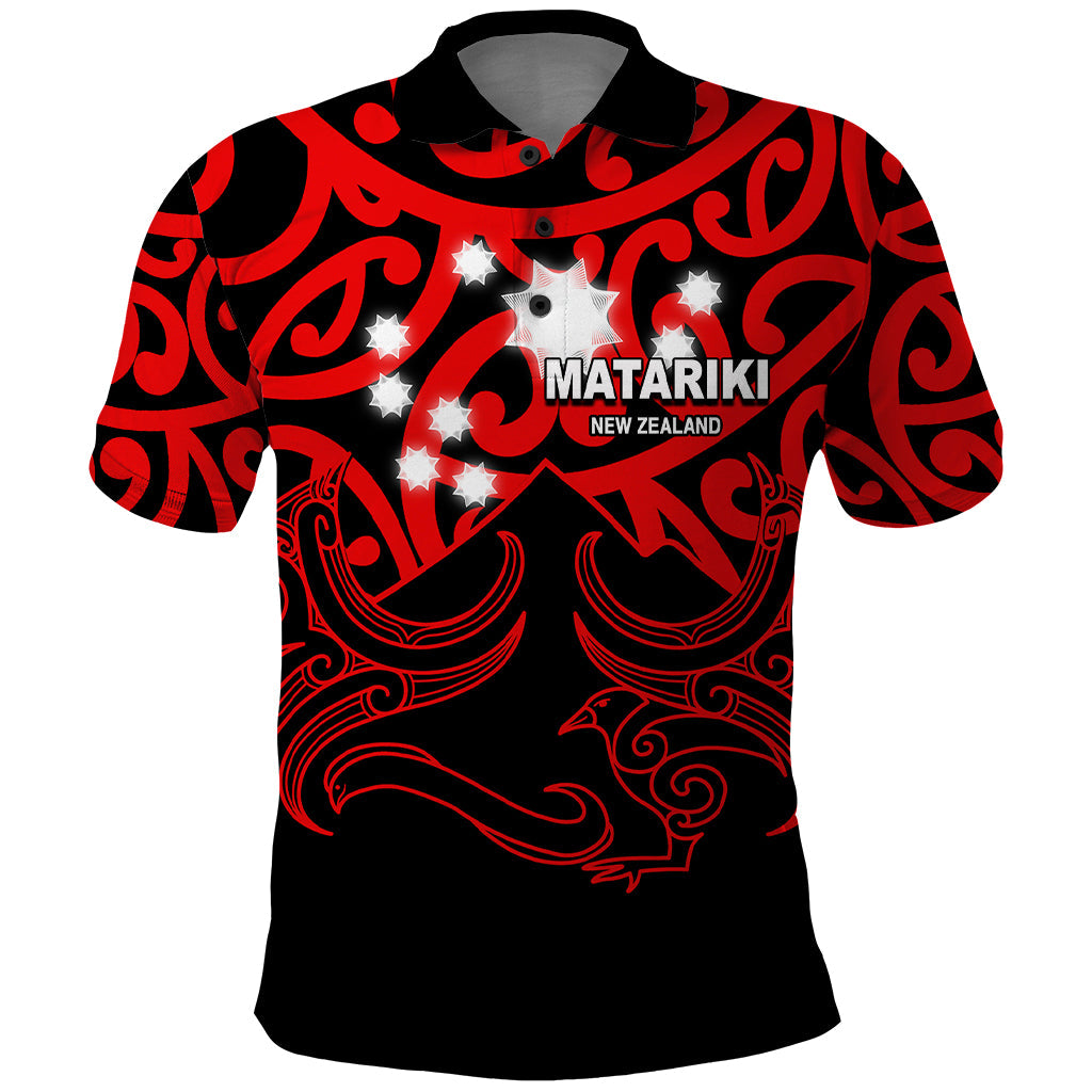 Matariki New Zealand Polo Shirt Maori New Year Red LT6