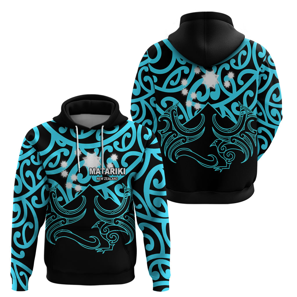 Matariki New Zealand Hoodie Maori New Year Light Blue LT6