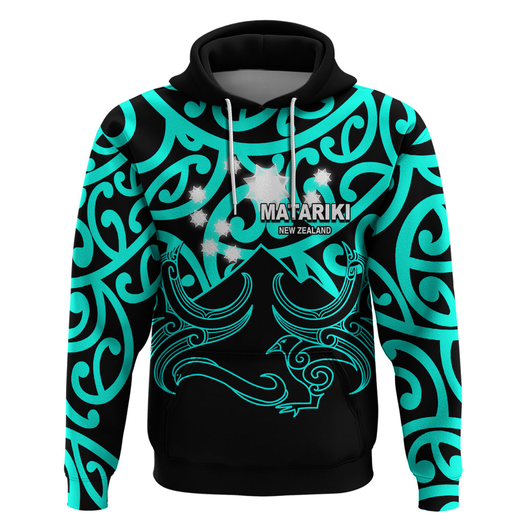 Matariki New Zealand Hoodie Maori New Year Turquoise LT6