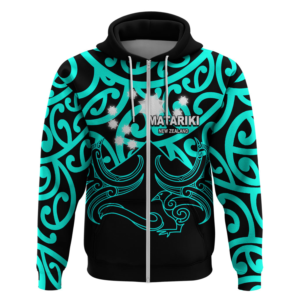 Matariki New Zealand Hoodie Maori New Year Turquoise LT6