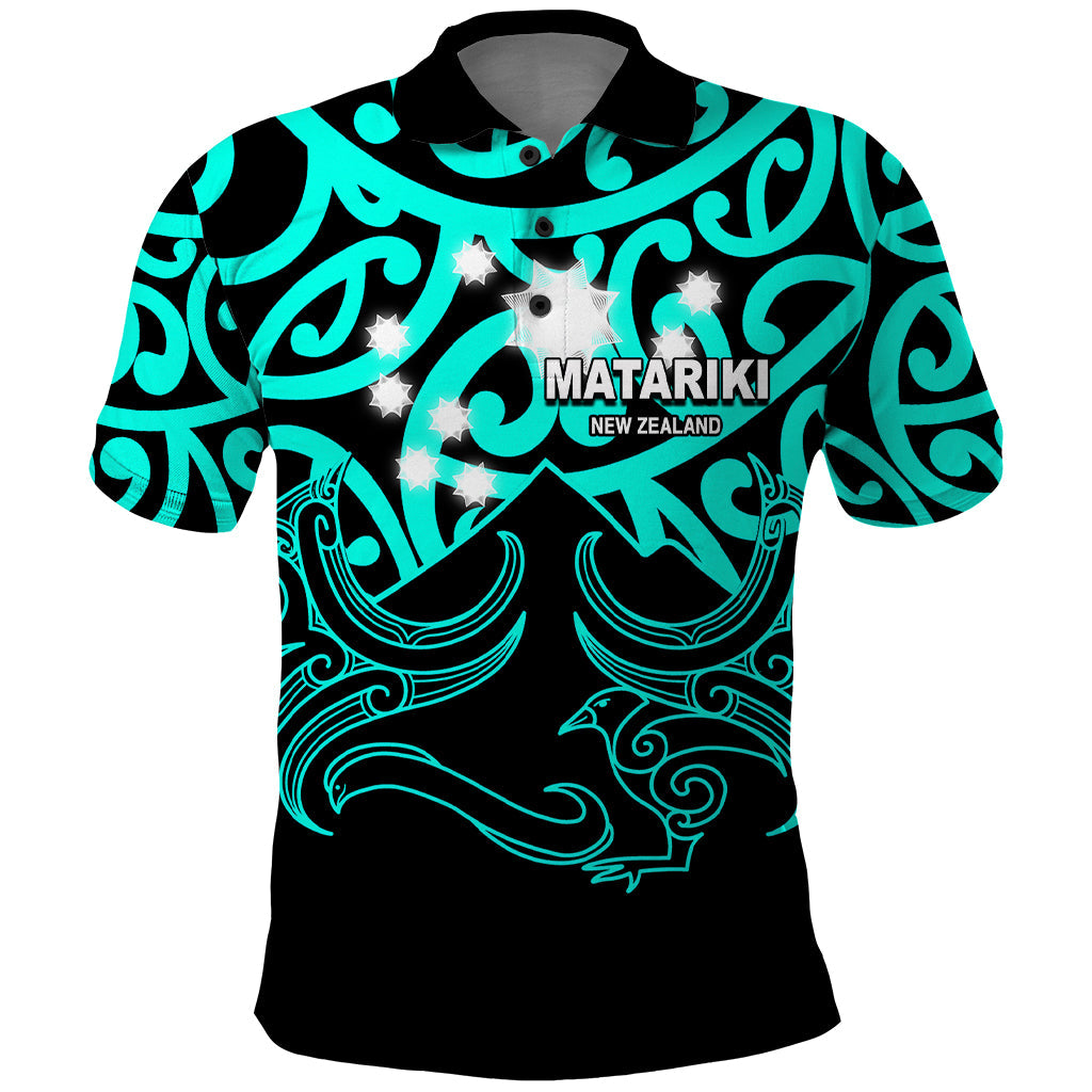Matariki New Zealand Polo Shirt Maori New Year Turquoise LT6