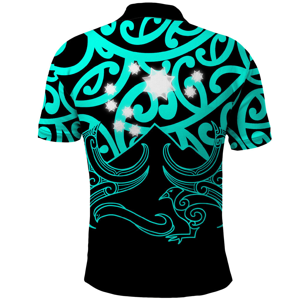Matariki New Zealand Polo Shirt Maori New Year Turquoise LT6