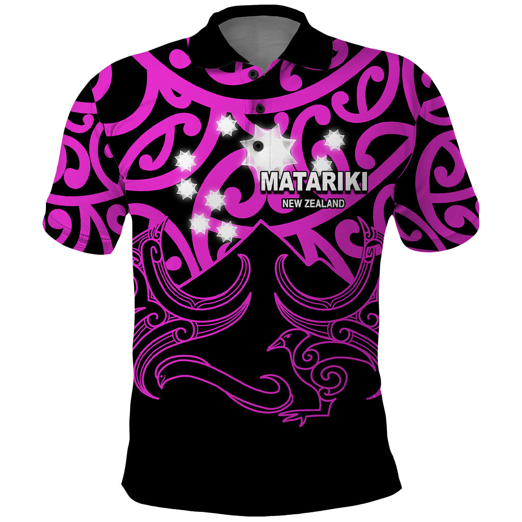 Matariki New Zealand Polo Shirt Maori New Year Purple LT6
