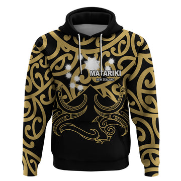 Matariki New Zealand Hoodie Maori New Year Gold LT6