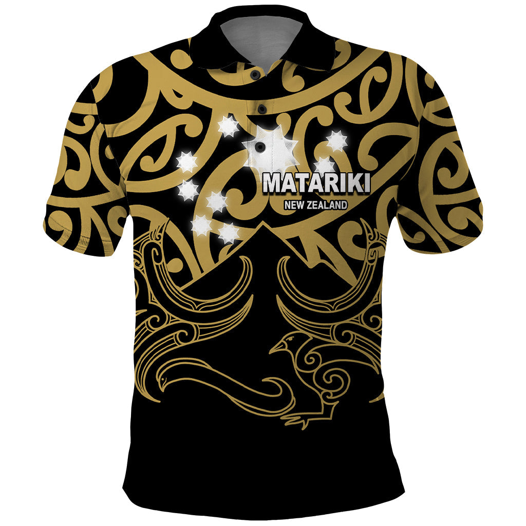 Matariki New Zealand Polo Shirt Maori New Year Gold LT6