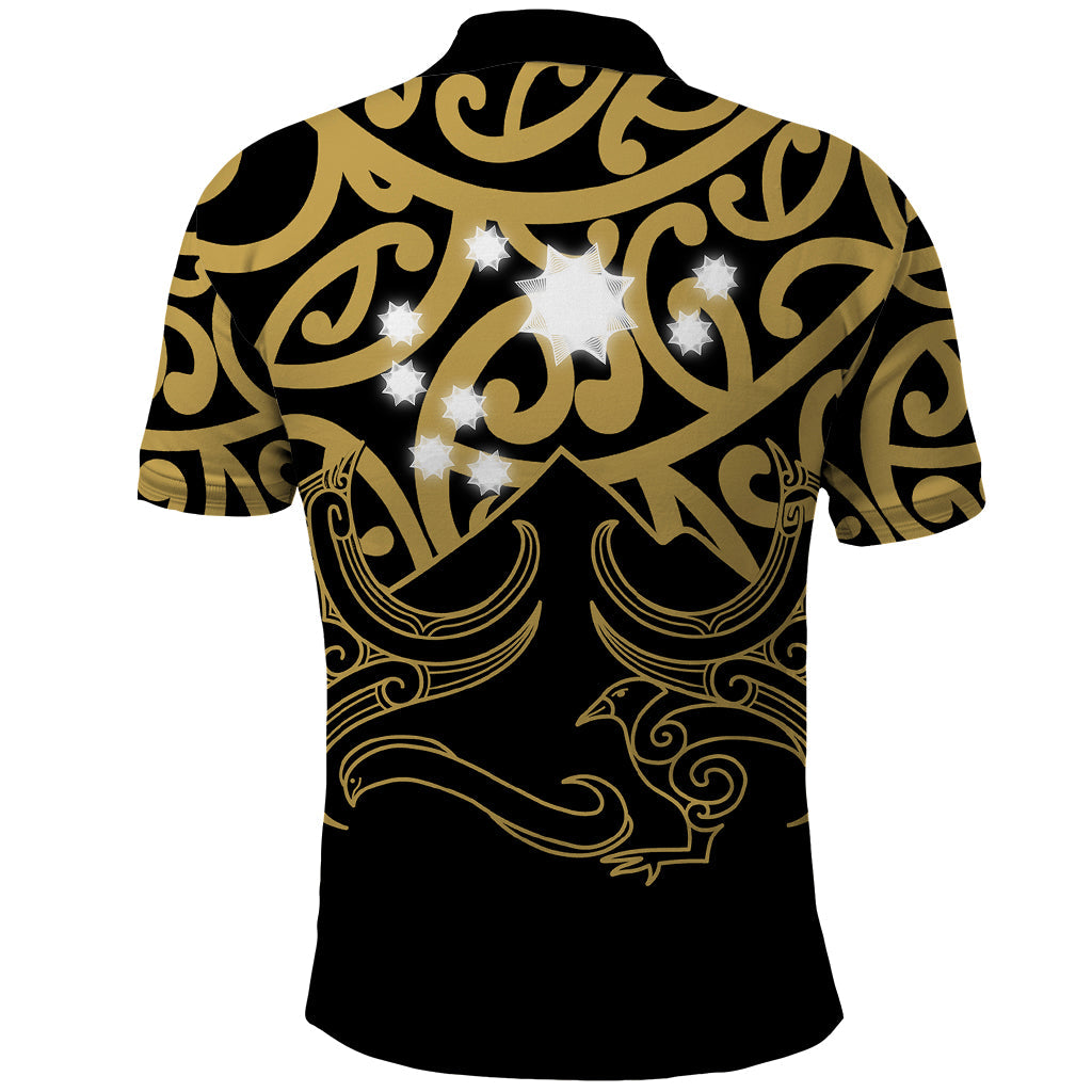 Matariki New Zealand Polo Shirt Maori New Year Gold LT6