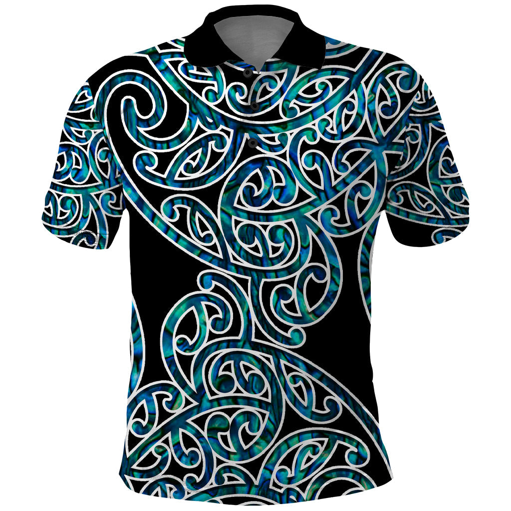 New Zealand Polo Shirt Maori Pattern Papua Shell LT6