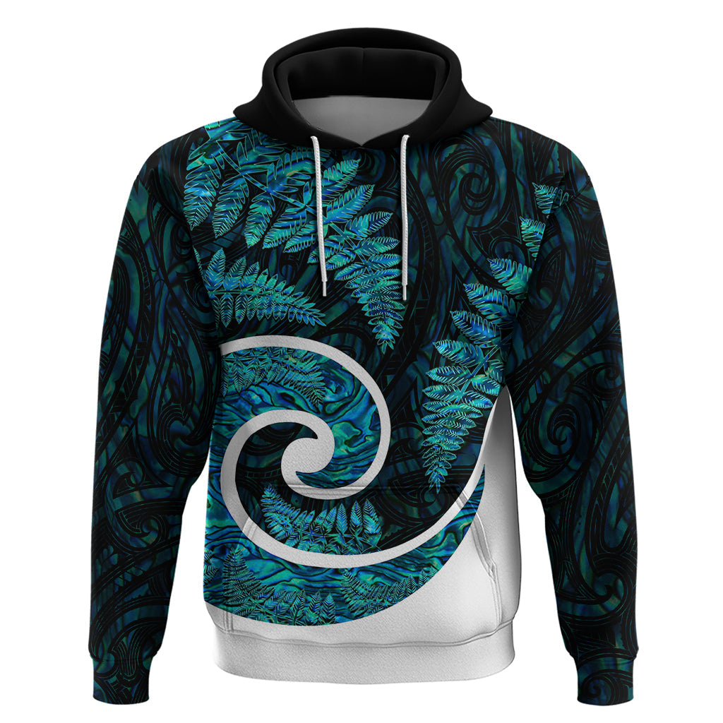 New Zealand Hoodie Maori With Silver Fern Papua Shell Green Ver.1 LT6