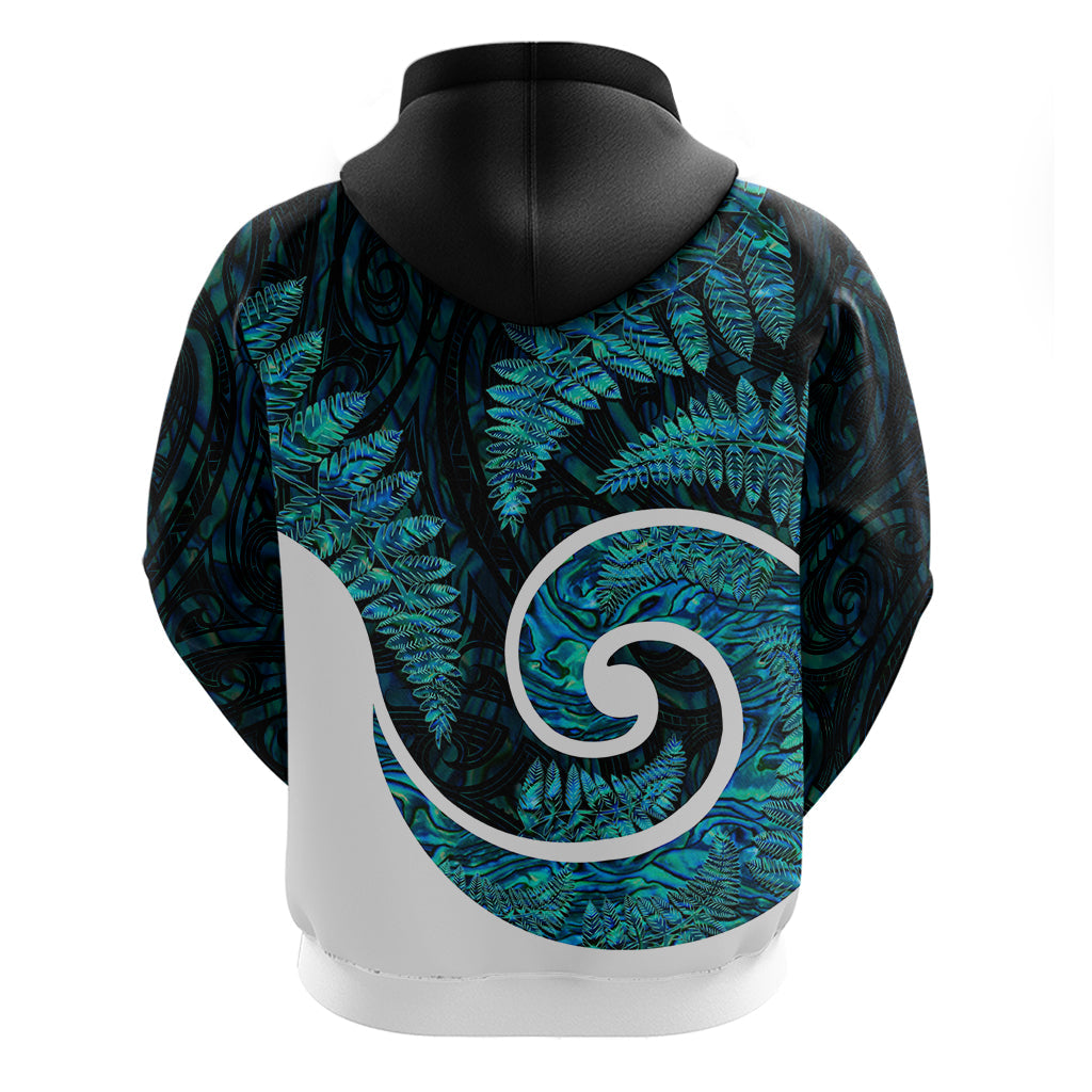 New Zealand Hoodie Maori With Silver Fern Papua Shell Green Ver.1 LT6