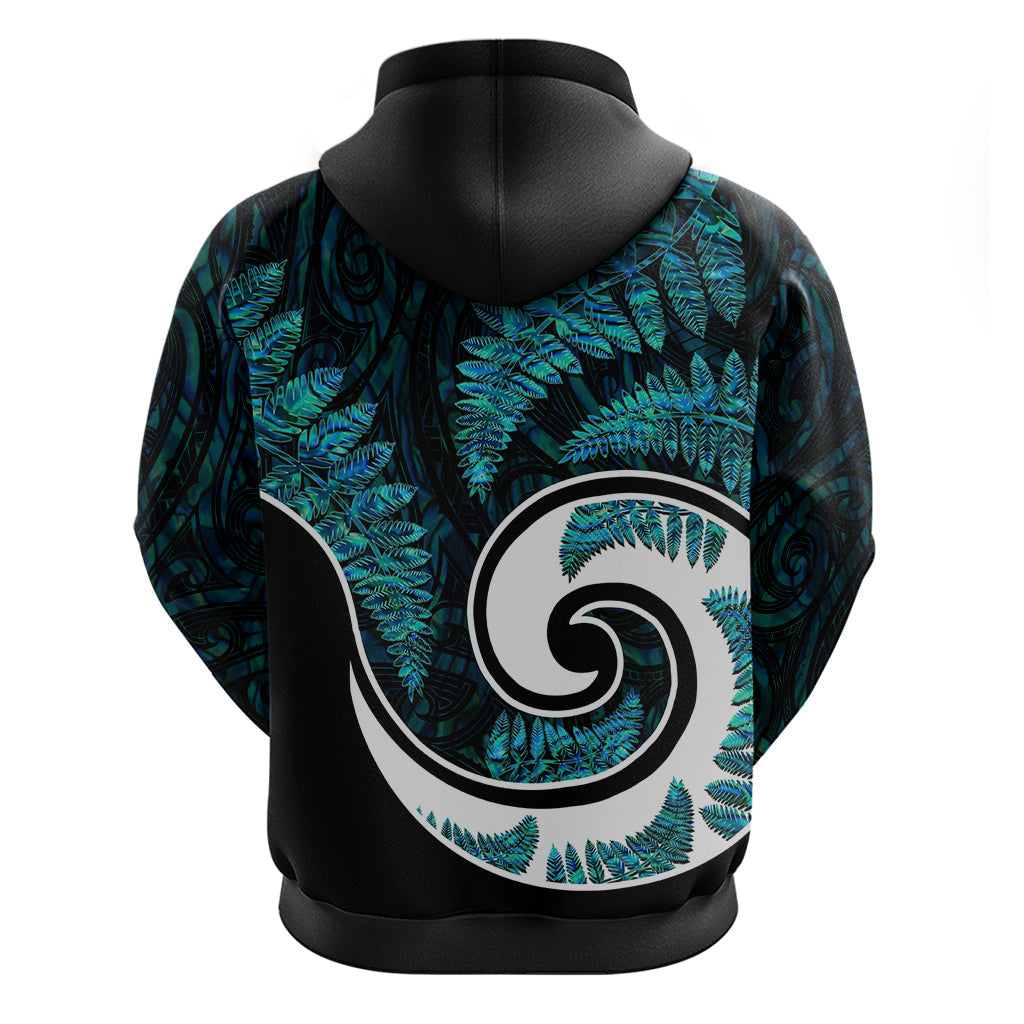 New Zealand Hoodie Maori With Silver Fern Papua Shell Green Ver.2 LT6