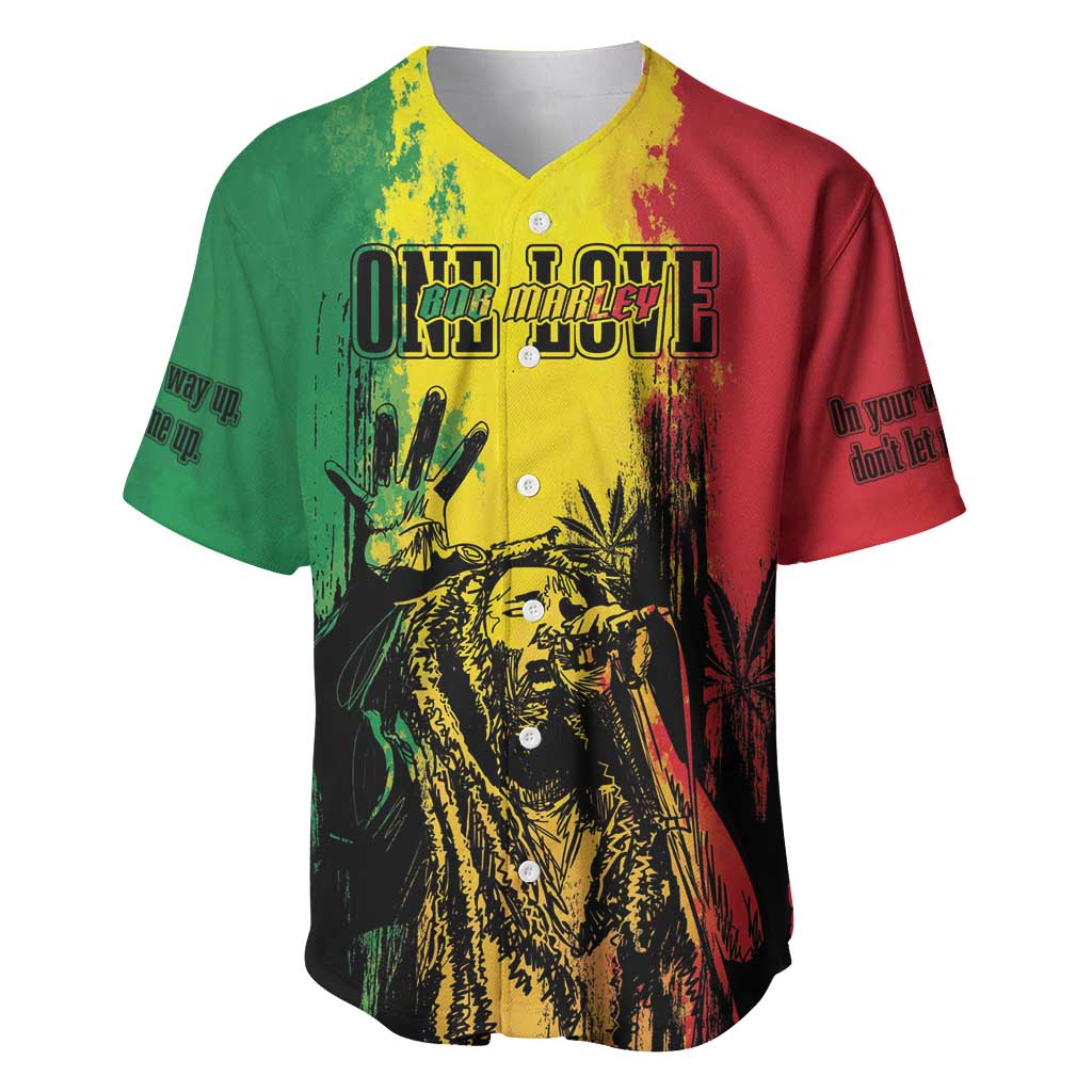 Legend Bob Personalized Baseball Jersey Reggae Grunge LT7