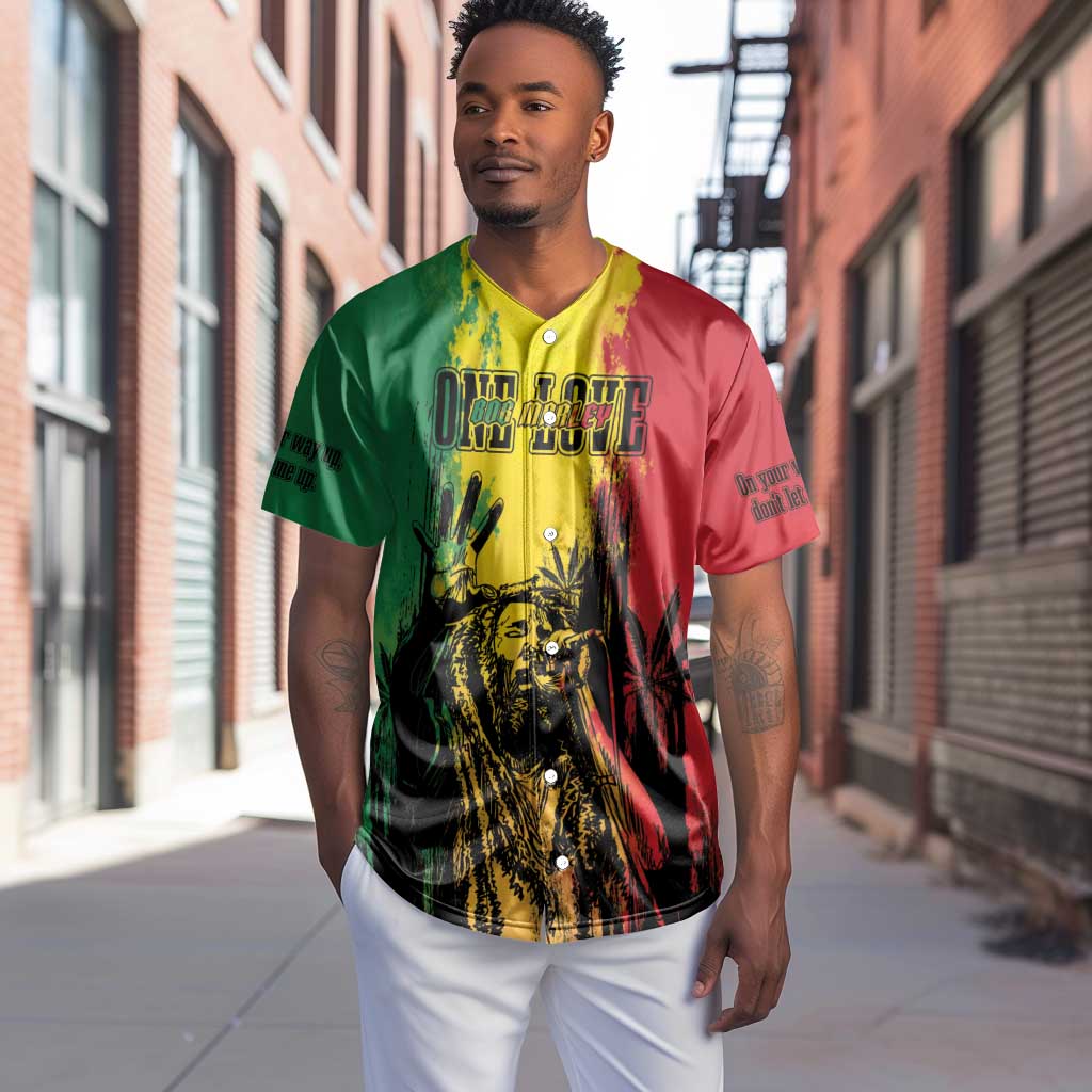 Legend Bob Personalized Baseball Jersey Reggae Grunge LT7