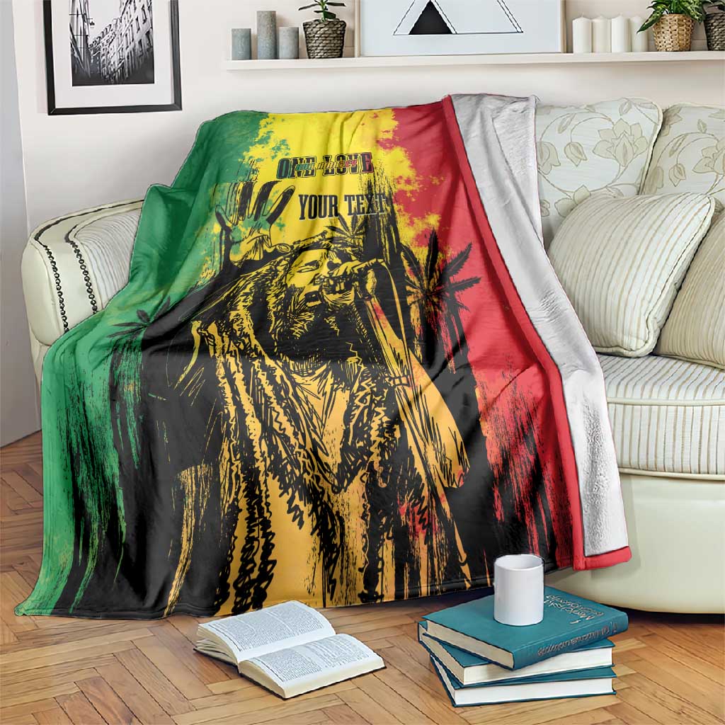 Legend Bob Personalized Blanket Reggae Grunge LT7