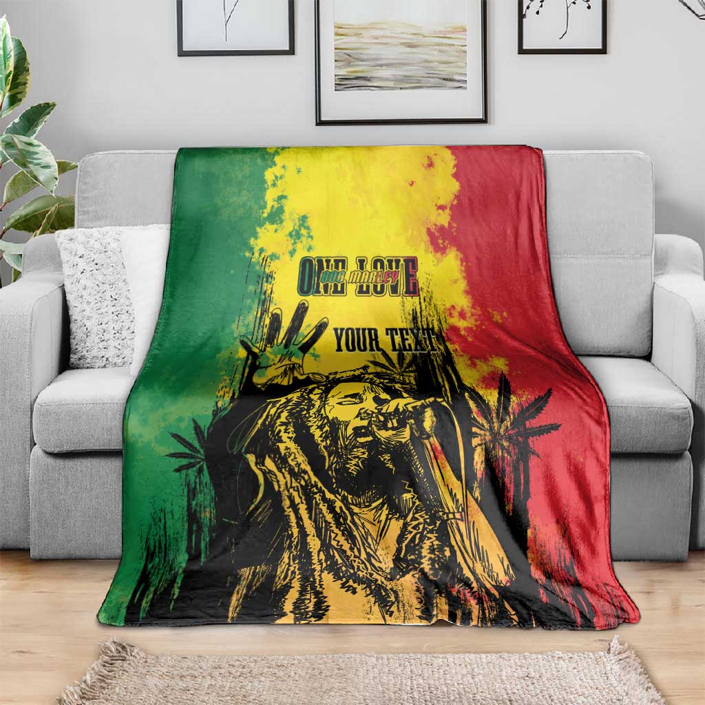Legend Bob Personalized Blanket Reggae Grunge LT7