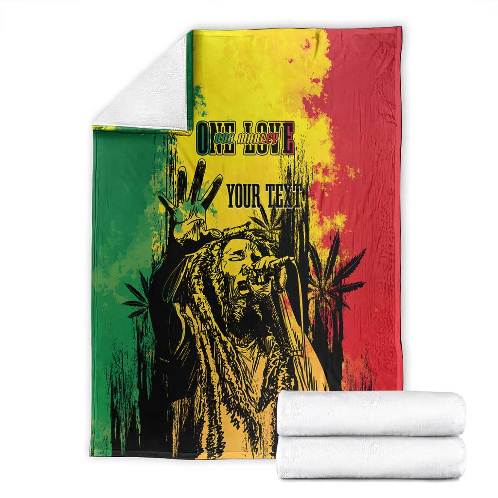 Legend Bob Personalized Blanket Reggae Grunge LT7