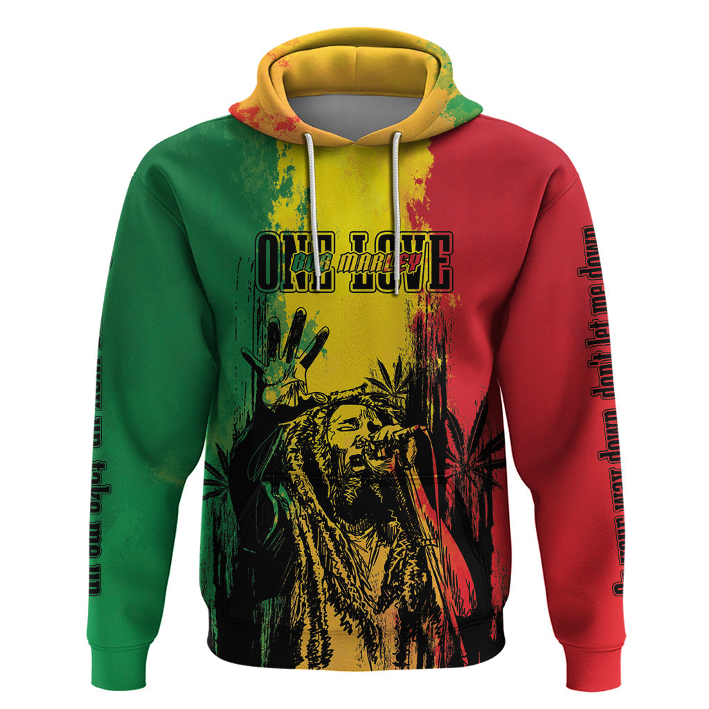 Legend Bob Personalized Hoodie Reggae Grunge LT7