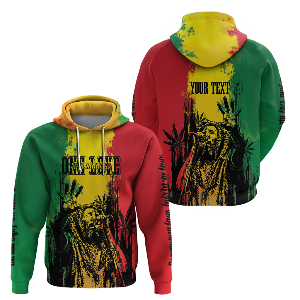 Legend Bob Personalized Hoodie Reggae Grunge LT7