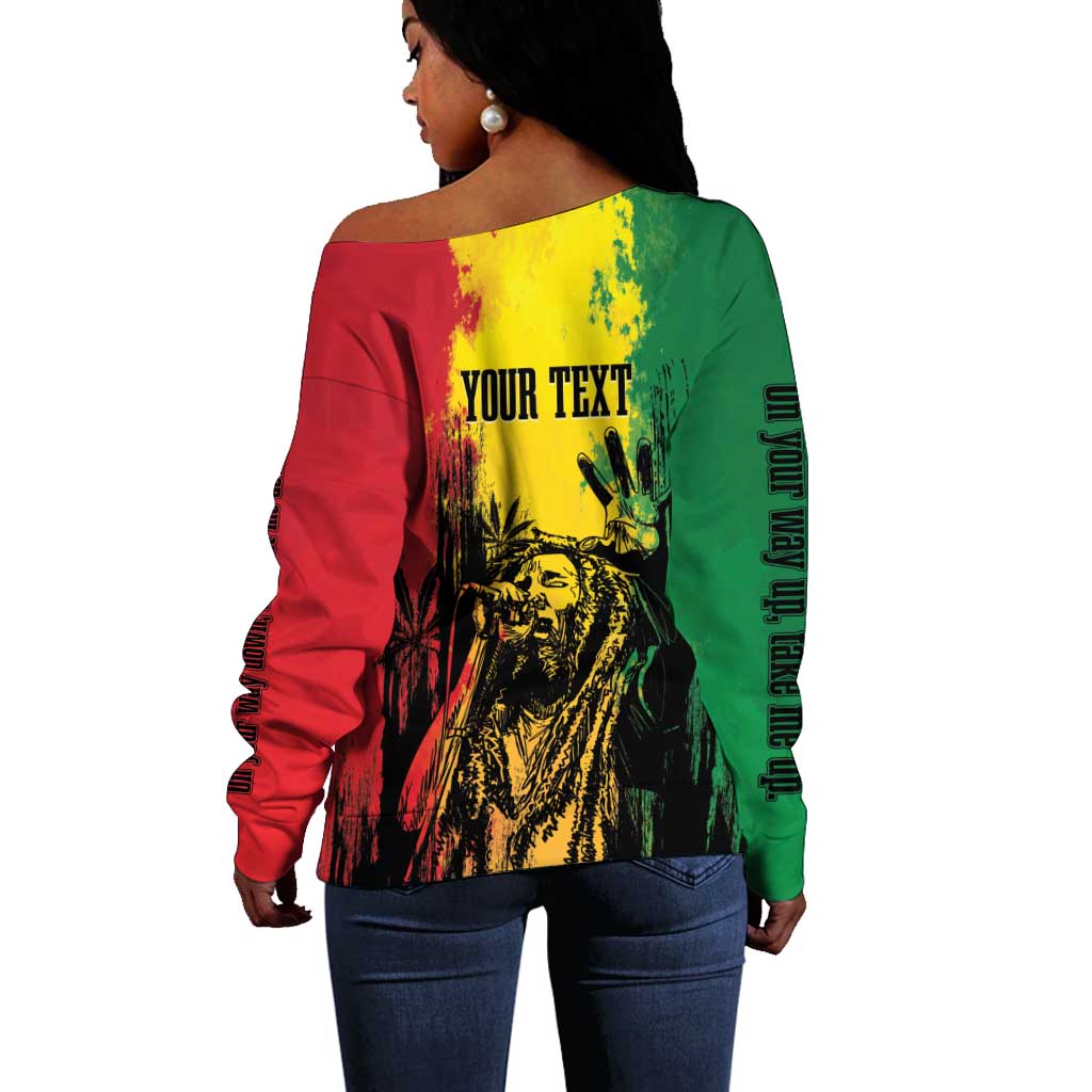 Legend Bob Personalized Off Shoulder Sweater Reggae Grunge LT7