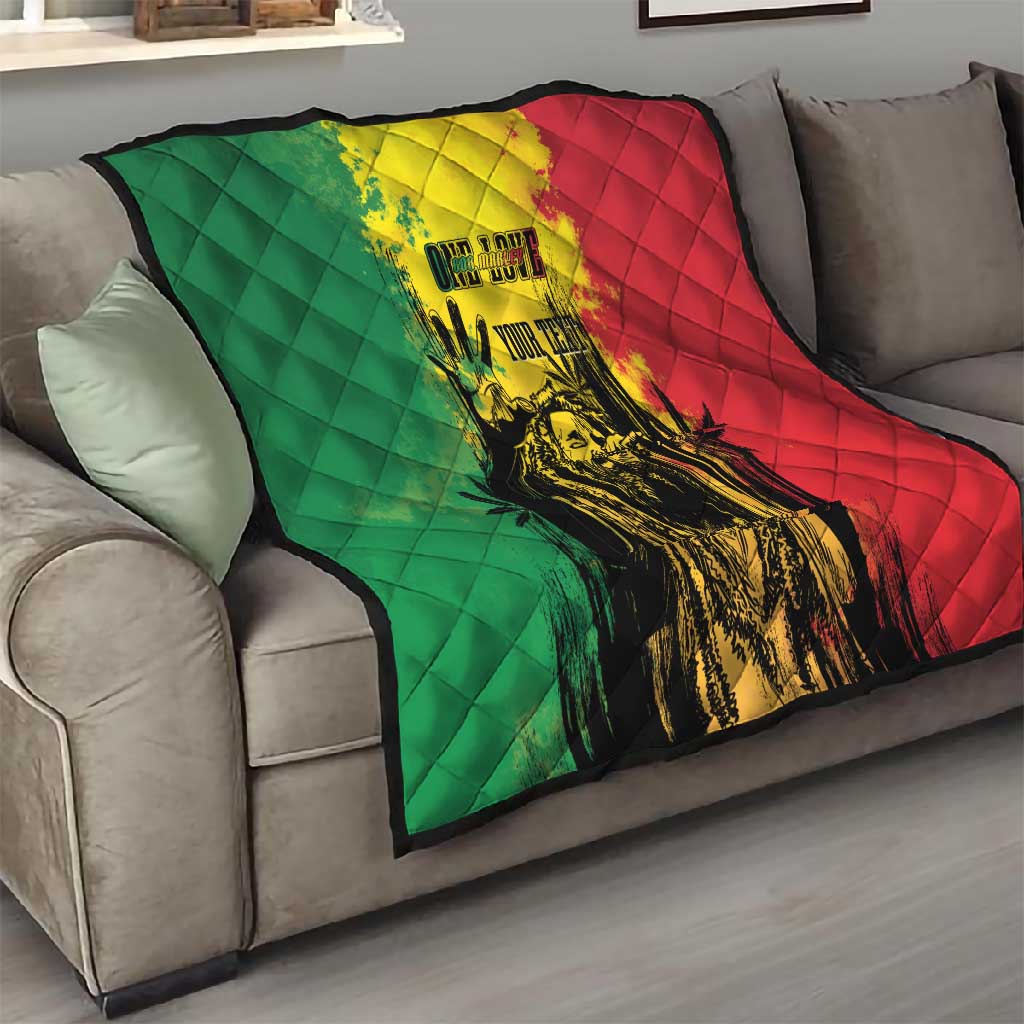 Legend Bob Personalized Quilt Reggae Grunge LT7