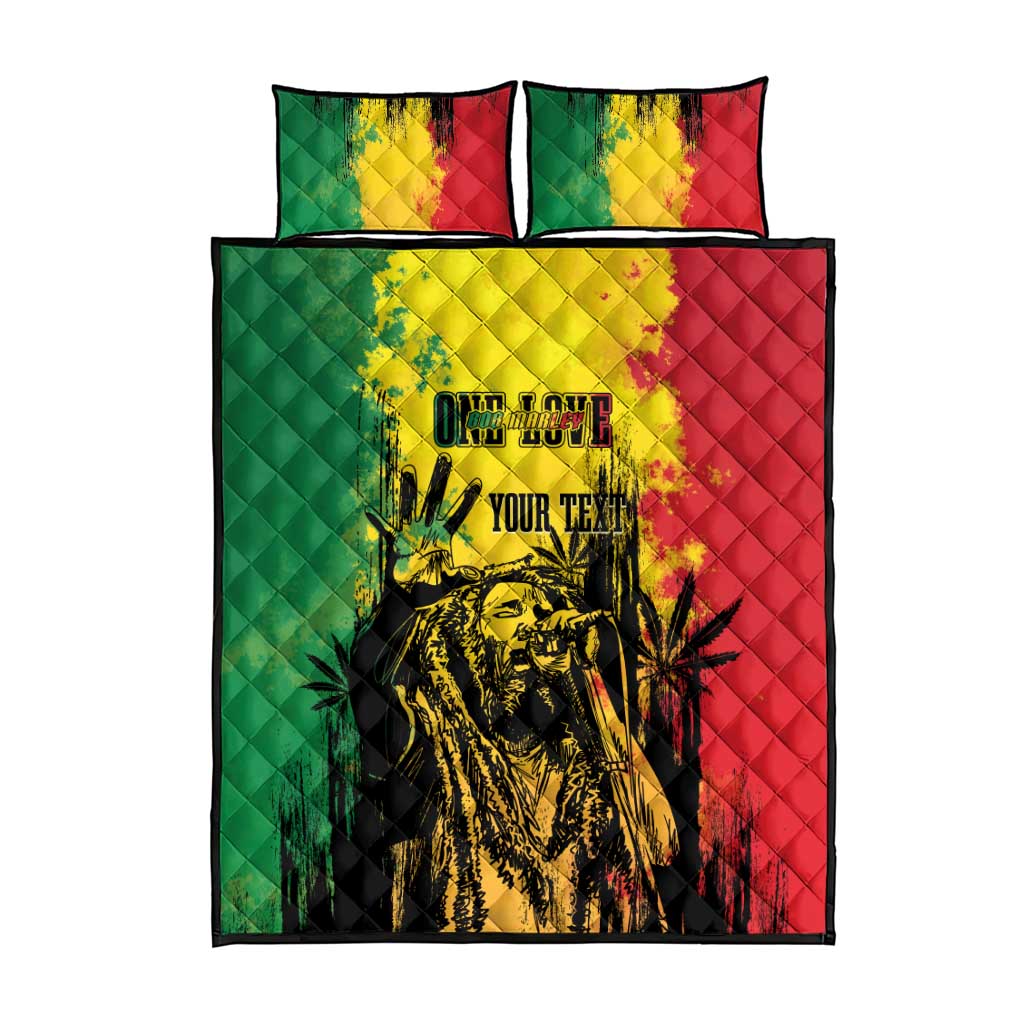 Legend Bob Personalized Quilt Bed Set Reggae Grunge LT7