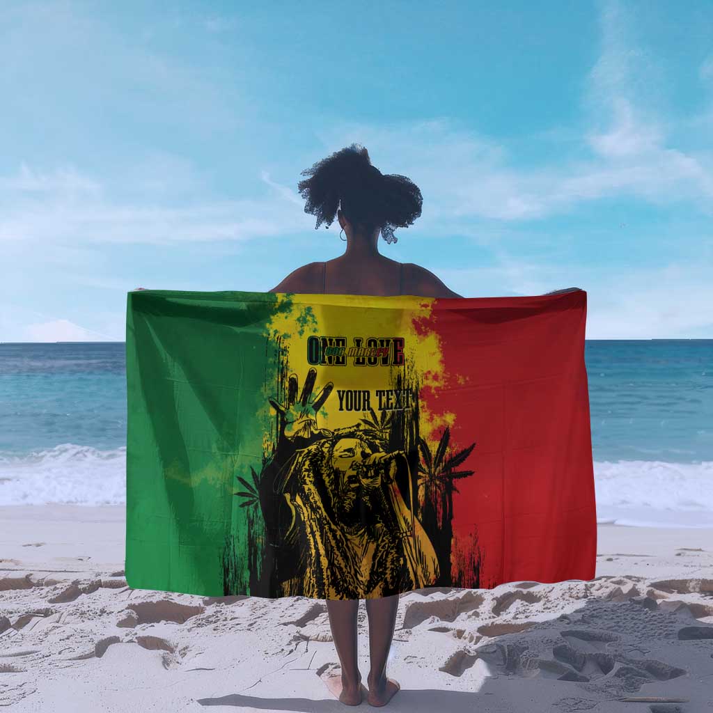 Legend Bob Personalized Sarong Reggae Grunge LT7