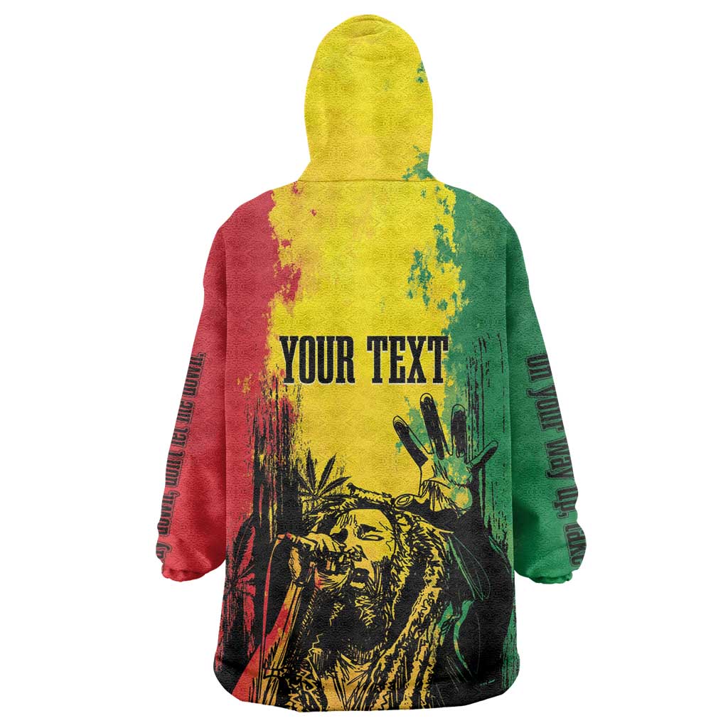 Legend Bob Personalized Wearable Blanket Hoodie Reggae Grunge LT7