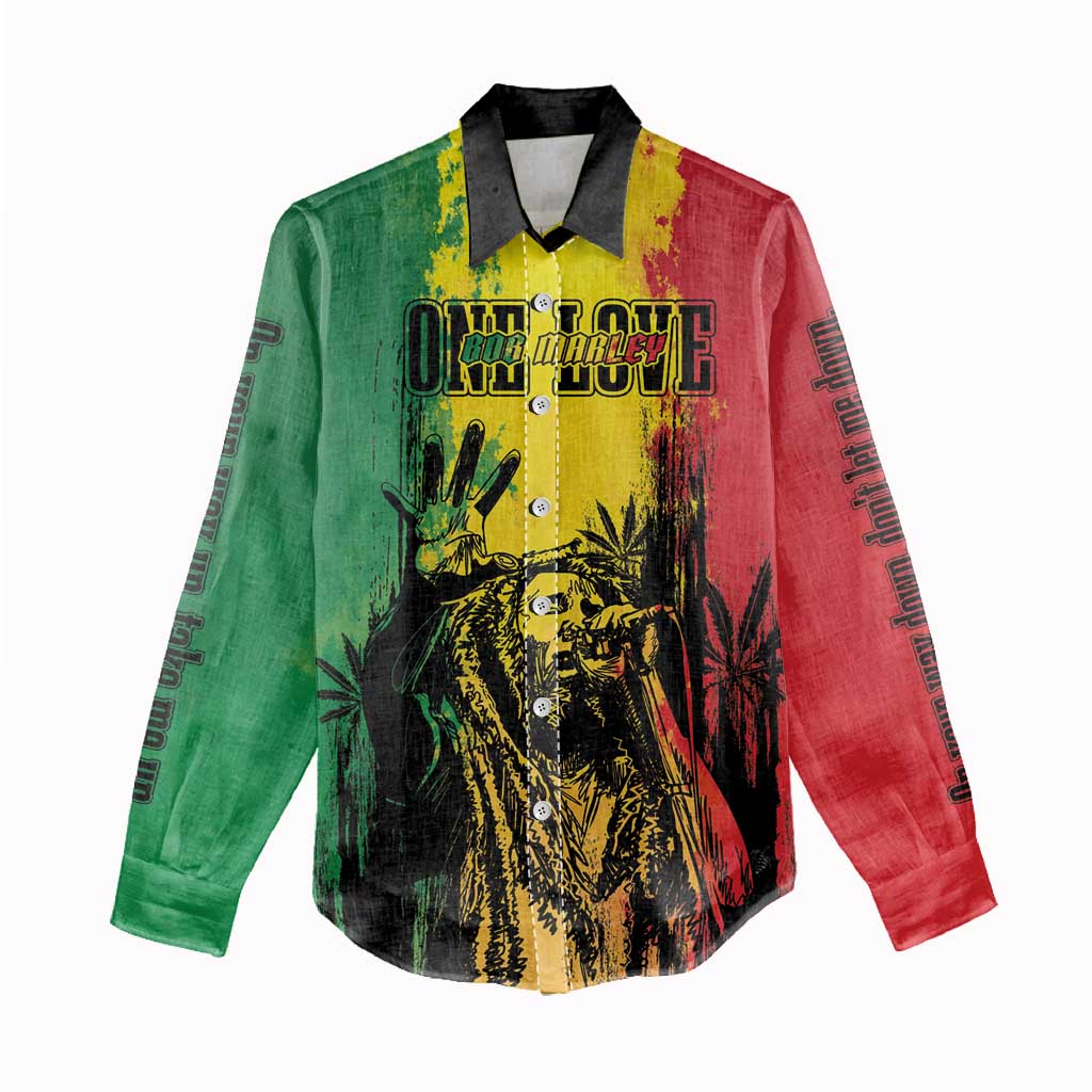 Legend Bob Personalized Women Casual Shirt Reggae Grunge LT7