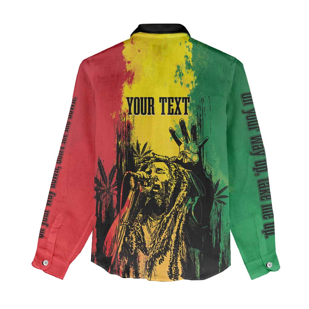 Legend Bob Personalized Women Casual Shirt Reggae Grunge LT7