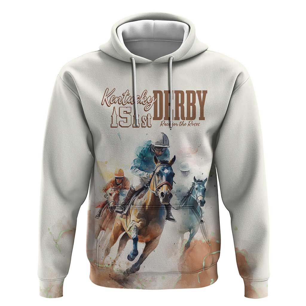 Personalised Kentucky Horse Racing Hoodie 151st Anniversary LT7