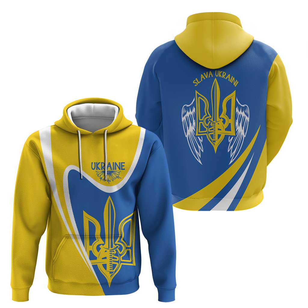 Ukraine Stylized Tryzub Hoodie Slava Ukraini LT7