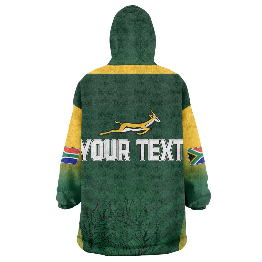 South Africa Rugby Wearable Blanket Hoodie Bokke Champions LT7